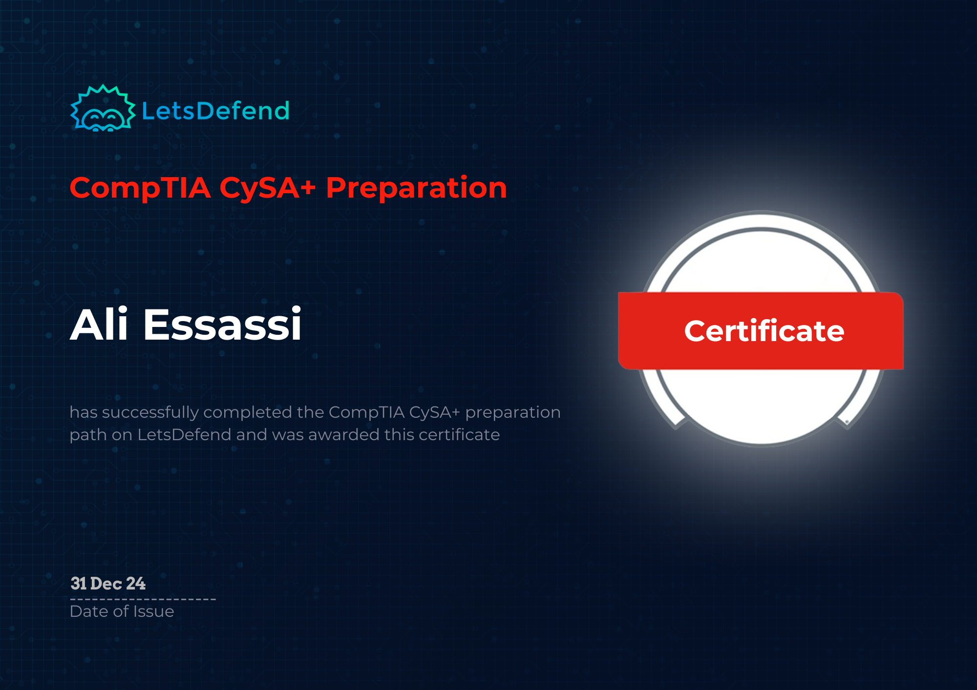 CompTIA CySA+ Preparation Path